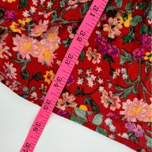 By Anthropologie Robin Tiered‎ Mini Dress red floral sz M thumbnail 7