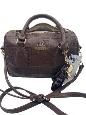 Steve Madden 10" x 7" x 5.5" Embossed Brown Shoulder/Crossbody Bag thumbnail 1