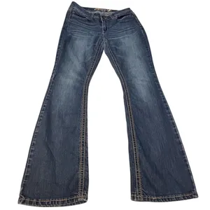 Seven7 Bootcut Jeans Women's Size 10 Medium Wash Stretch Embroidered Pockets thumbnail 1