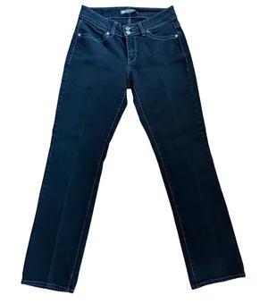 Levis 529 Curvy Straight Jeans Womens 29x30‎ Black Double Button Y2K Denim thumbnail 1