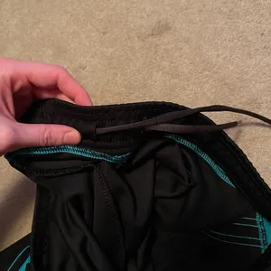 Adidas Black Joggers with Teal Accents thumbnail 3