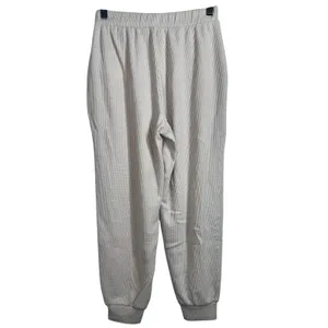 Abercrombie & Fitch Lounge Collection White Waffle Knit Jogger Sweatpants Sz XS thumbnail 2