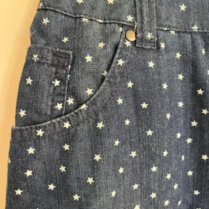 Catherines Star Print Denim Skort Blue Cotton Plus Size 18W Mini‎ Skirt Shorts thumbnail 2