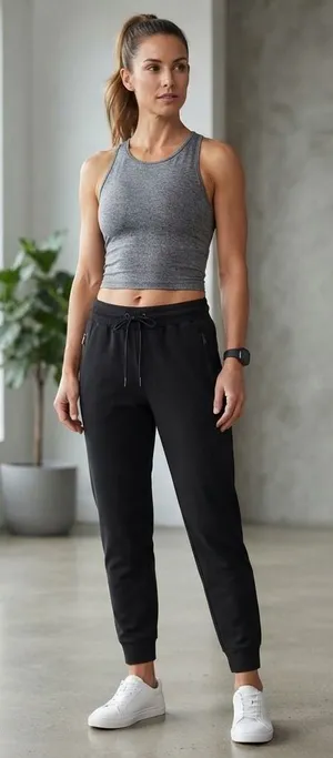 Old Navy Active Womens Size Medium Petites Dynafleece High-Rise Jogger Black thumbnail 1