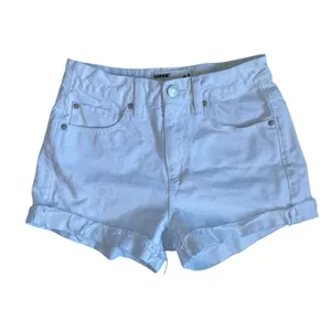 GARAGE Mom Shorts White Denim Cuffed Raw Hem Distressed Size 01‎ thumbnail 9