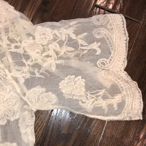 ADIVA ivory color lace knit light sheer kinono size XLarge thumbnail 5