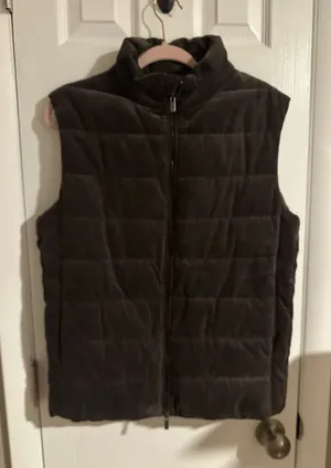 Massimo Dutti Brown Ribbed Puffer Vest thumbnail 1