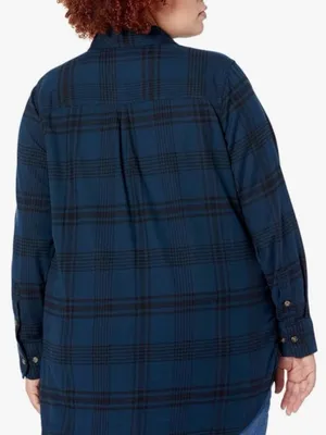 Carhartt Womens Rugged Flex Relaxed Fit Flannel Long-Sleeve Plaid Tunic Size XXL thumbnail 2