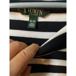 Lauren Ralph Lauren size XL nautical boat cut necklace cotton top. thumbnail 5