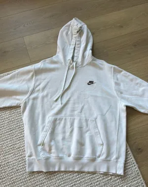 Nike Hoodie Sweatshirt White Swoosh thumbnail 1