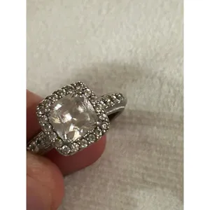Ring band 925 sterling silver unique rare size 9 6.25g missing stone scrap thumbnail 6