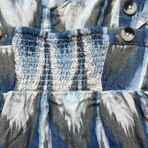 Shyanne Blue Tan Southwestern Print Cotton Mini‎ Dress XS Country Sundress Rodeo thumbnail 5