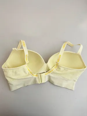Victoria’s Secret Perfect Comfort Bralette Large Yellow Padded Logo Longline thumbnail 10