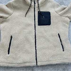 Eddie Bauer Women’s Chilali Fleece Full Zip Jacket Hooded Sherpa in Beige 2XL thumbnail 4