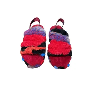 Ugg Woman'S Fluff Yeah‎ Slide Cali Collage Red Size 6/ 1118164/ Authentic thumbnail 9