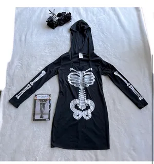 Spirit Halloween Glitter Day Of The Dead Costume Sz S thumbnail 3