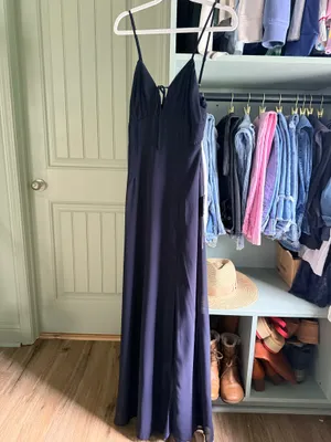 Lulus Marveled Beauty Navy Sleeveless Tie-Front Maxi thumbnail 2