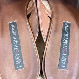 Larry Stuart Brown Woven Leather Huarache Mule Slides 9.5 M Handcrafted Brazil thumbnail 4