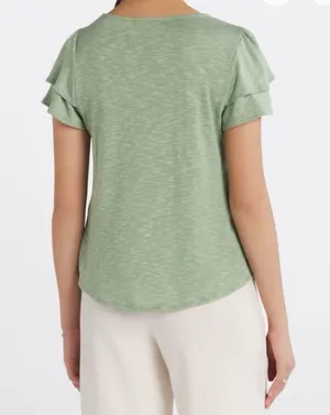 Short Sleeve Ruffle Tee thumbnail 2