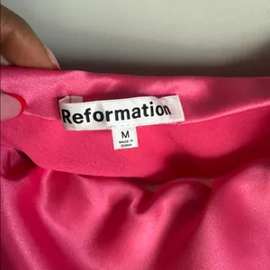 NEW Reformation Nevaeh Pink Slip Dress Medium thumbnail 7