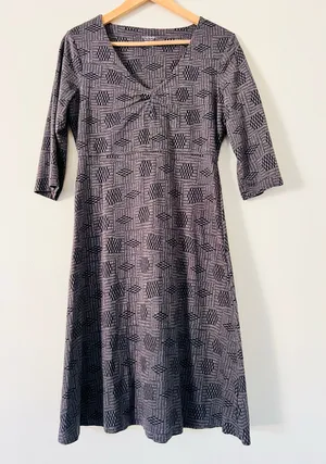 Toad&Co Brown Rosalinda Dress 3/4 Sleeve M Slub Athleisure Athletic Active‎ thumbnail 1