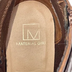 Material Girl Womens Ankle Boots Booties Buckle Strappy Zip Brown‎ Size 7.5 thumbnail 6