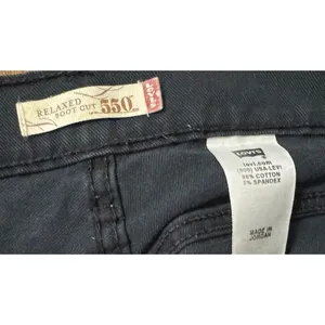 Retro Levi's 550 Women's‎ 16 M Relaxed Boot Cut Black Jeans Cowboy Western thumbnail 4
