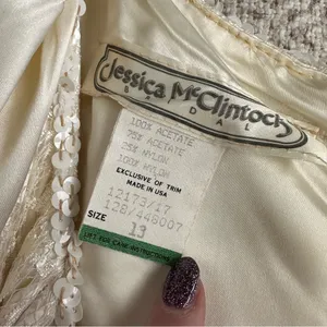 Vintage Jessica McClintock Bridal Wedding Dress thumbnail 3
