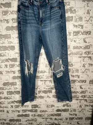 American Eagle | women denim distressed mom jean thumbnail 6