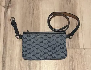 Michael Kors Navy and Black Logo Crossbody thumbnail 1