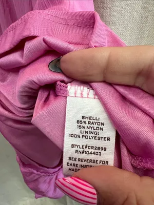 Mock Button Down Smocked Ruffle Detail Midi Dress Pink thumbnail 9
