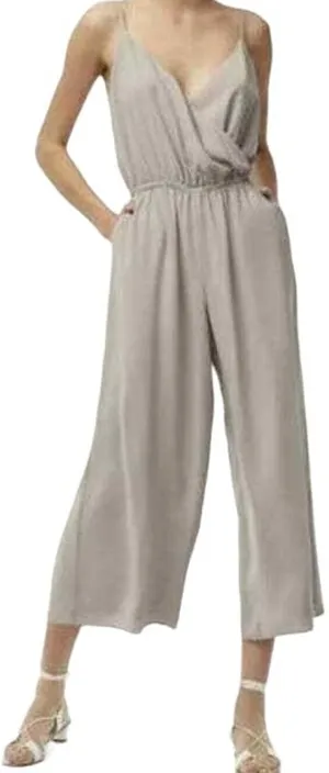 Aritzia Wilfred Melodie Jumpsuit Wide-leg Ashen V-neck Faux Wrap Gray Small thumbnail 1
