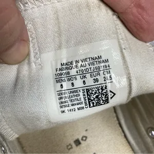 Converse white leather sneakers‎ unisex sizing thumbnail 5