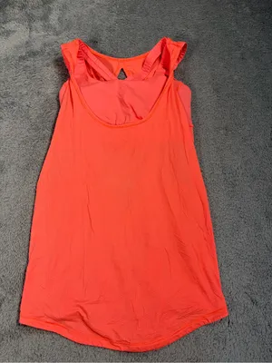 Lululemon Coral Sleeveless Active Tank Top with built in bra 4 thumbnail 2