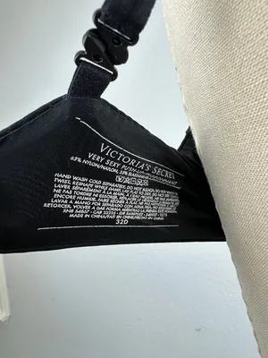 Victoria's Secret Push Up Bra Black 32D Crossback thumbnail 8