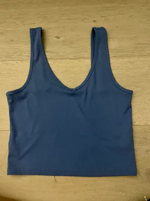 Blue Tank Top Crop Top Size M thumbnail 1