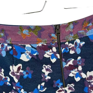 Anthropologie‎ Maeve Cardana Mini Skirt Floral Brocade Blue Purple Size US 4 thumbnail 7