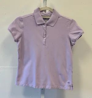 Calvin Klein Jeans Womens Lavender Purple Short Sleeve Polo Shirt Size Small thumbnail 1
