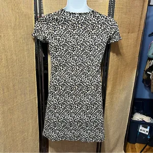 American Eagle Outfitters Black and Tan Flutter Sleeve Mini Dress thumbnail 6