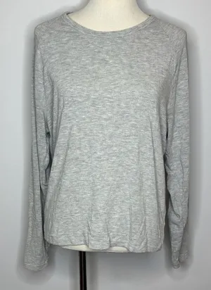 Wilfred Free - Grey Heather Long Sleeve Top thumbnail 1
