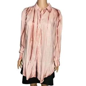 Pilcro Liquid Button Down shirt Coral size L thumbnail 9