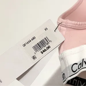 Calvin Klein Modern Cotton lift bralette in pink XS thumbnail 4