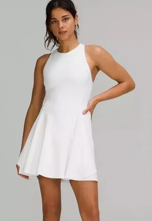 Lululemon Court Crush Tennis Dress in White Sz 12 NEW thumbnail 1
