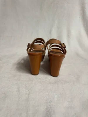 Lucky Brand Women's Marinaa Wedge Sandals tan Leather - Size 8 thumbnail 3