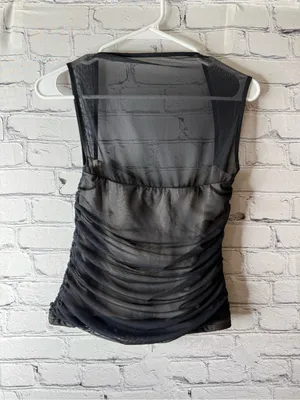 Abercrombie & Fitch Black Sheer Ruched Camisole small thumbnail 7
