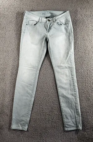 American Eagle Jeans Women 4 Regular Low Rise‎ Skinny Green Denim Pants thumbnail 1