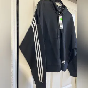 Adidas Black and White Hoodie thumbnail 2