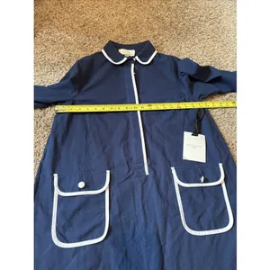 Pomander Place by Tuckernuck Navy Perkins Shirt Dress sz M Shift Mini NWT thumbnail 4
