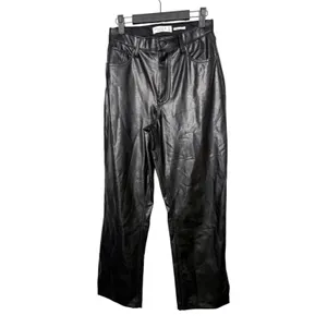 Abercrombie & Fitch Curve Love 90s Straight Vegan Leather Pants 28 6 Short thumbnail 3