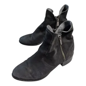 Seychelles Lucky Penny Black Suede Double Zip Almond Toe Ankle Boots Sz 6 thumbnail 6